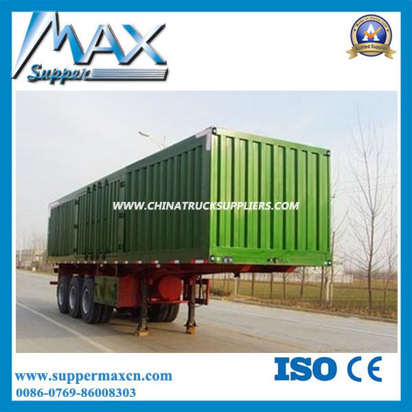 China Commercial Vehicle, 3 Axles Used Small Van Semi Trailer Sale 