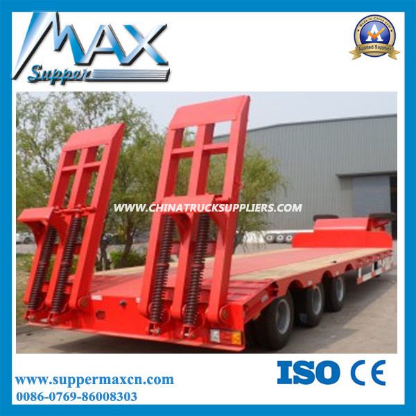 3axle Flatbed Semi Trailer with Side Wall 