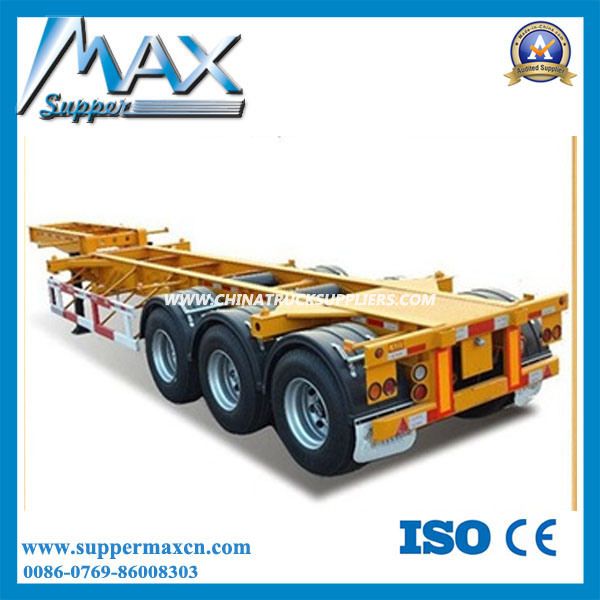 High Quality 40ton Tri-Axle 40FT Container Skeleton Trailer Chassis 
