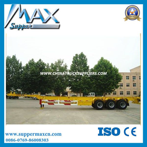 ISO 3 Axles Skeletal Semi Trailer 40FT Container Chassis 