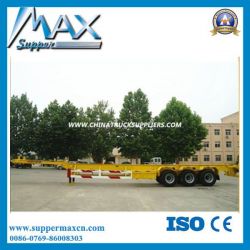 ISO 3 Axles Skeletal Semi Trailer 40FT Container Chassis