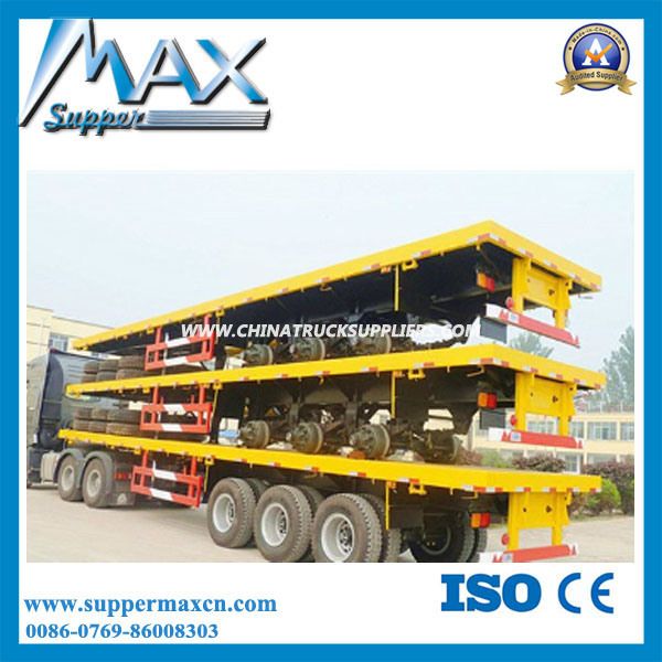 3 Axles Container Platform Semi Trailers Manufacturers in China 