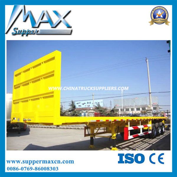 Flatbed Two Axle Semi Trailer with Gantry 