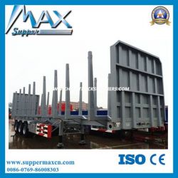 3 Axle Flatbed Semi Trailer with Stake