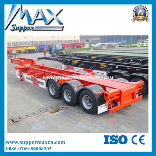 ISO China Cheap Cimc 2 Axles 40FT Container Skeletal Trailer 