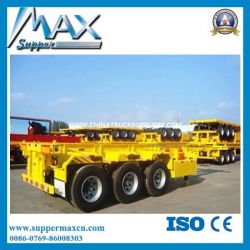 Skeleton Container Trailer, 12 Wheel 40ton Skeletal Trailer for Sale