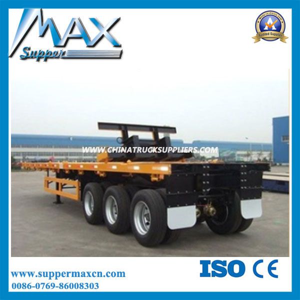40t 3 Axle 20FT Flatbed Trailer for Container Transporter 