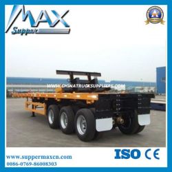 40t 3 Axle 20FT Flatbed Trailer for Container Transporter