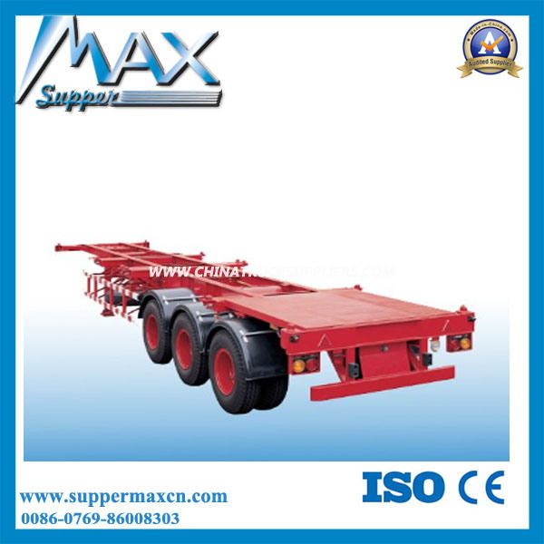 Tri-Axle Skeleton Semi Trailer Used for Container Transportation 