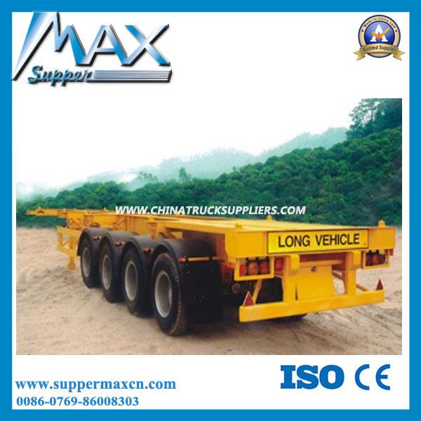 Cheap 3 Axles Skeletal Container Trailer 