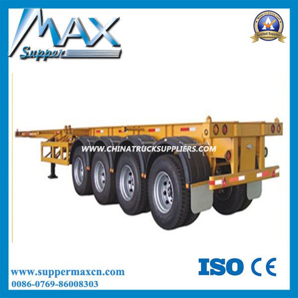China Cimc 40 Feet Skeletal Container Trailer Chassis for Sale Images 1
