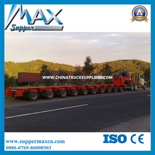 10 Lines Semi Trailer 200t Super Load Semi Trailer Multi Axle Hydraulic Low Bed Semi Trailer 