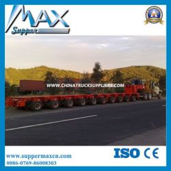 10 Lines Semi Trailer 200t Super Load Semi Trailer Multi Axle Hydraulic Low Bed Semi Trailer