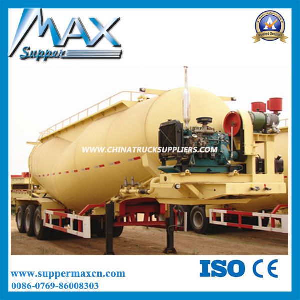 3 Axle 40cbm Bulk Cement Trailer with Engine Images 1
