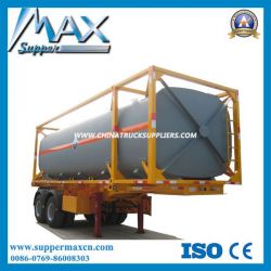 45000L 3 Axle 40f Container Fuel / Oil Transport Tanker Trailer