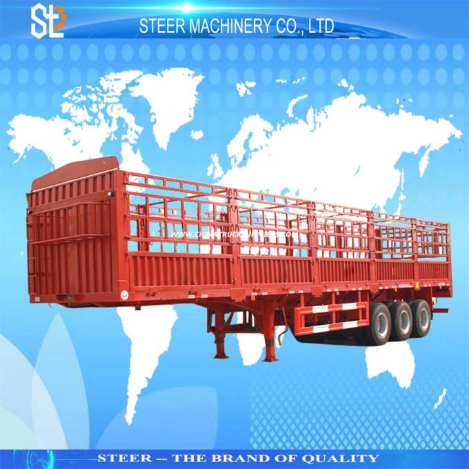 40 FT Container Transport Twist Lock Fence Cargo Semi Trailer Images 1