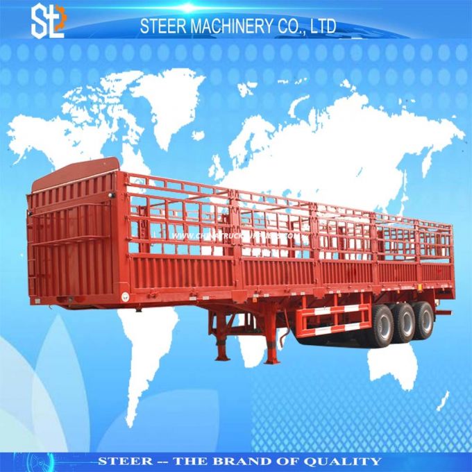 40 FT Container Transport Twist Lock Fence Cargo Semi Trailer 