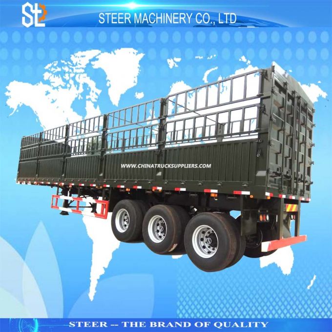 3 Axle Cargo Transport 40 Ton Cargo Truck Semi Trailer for Sale 