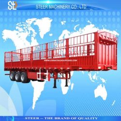 Tri-Axle Cargo Truck Stake Semi Box Trailer for Sale