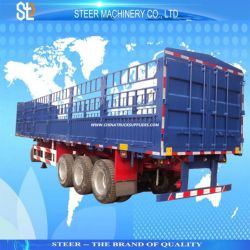 12 Tyres Live Stock Transport Deop Side Semi Truck Trailer for Sale