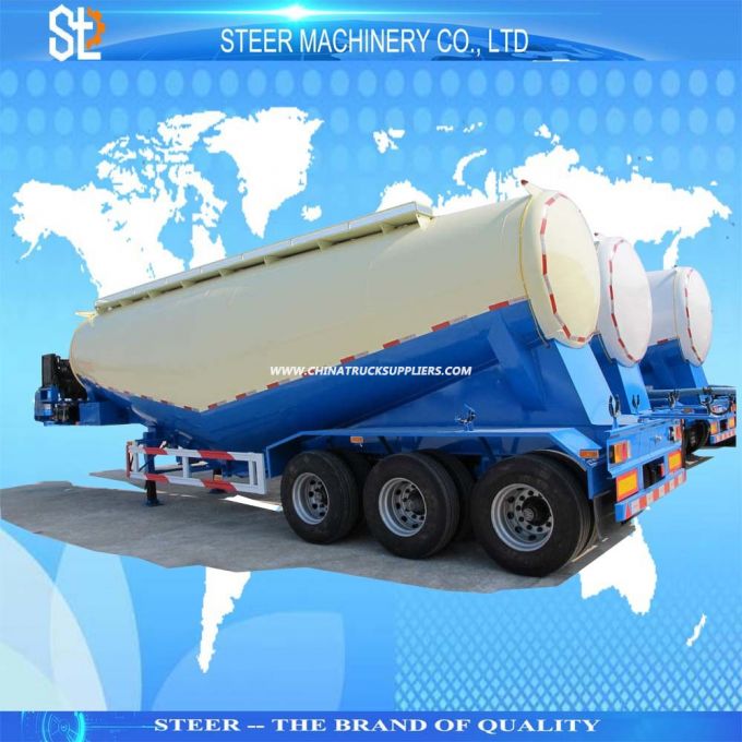 Silo Cement Transporting Bulk Cement Tanker Trailer with 3 Axle Images 1