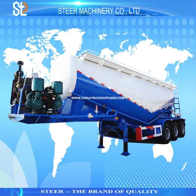 Cement Transporting Bulk Powder Tanker Semi Trailer 