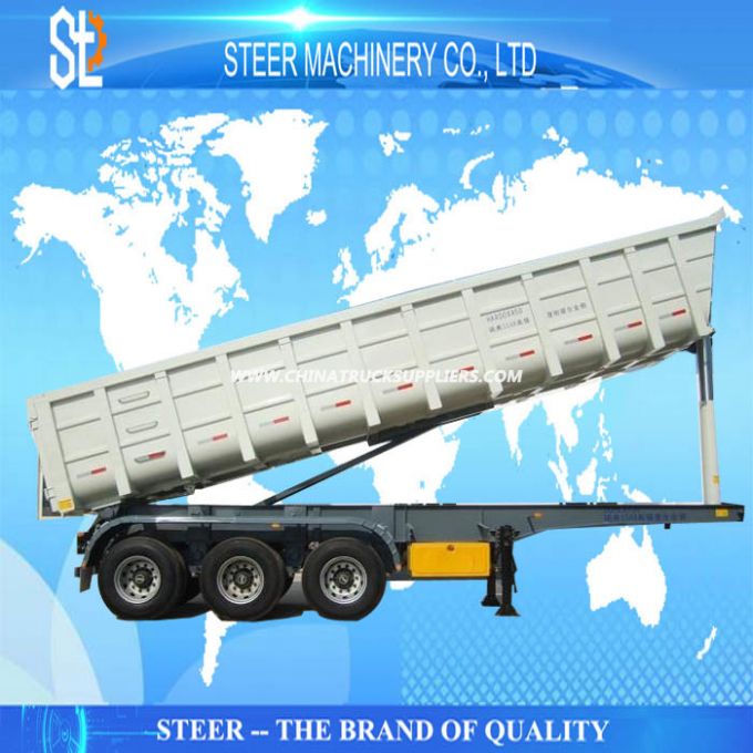 40 Cubic Meters Tipper Truck Trailer with 3 Axles Semi Trailer Images 1