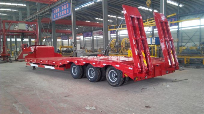 80 Ton Trailer Low Bed Semi Trailer with Multi Axle Images 1