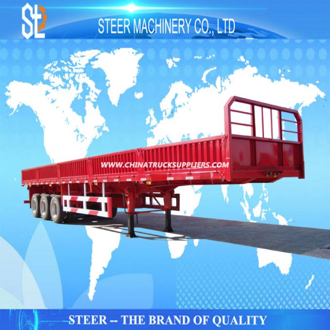 40 Ton Transporting Heavy Duty Semi Truck Side Wall Trailer Images 1