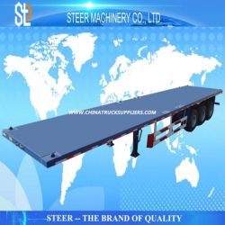 Flatbed Use Transport Container Semi Trailer with Twist Lock