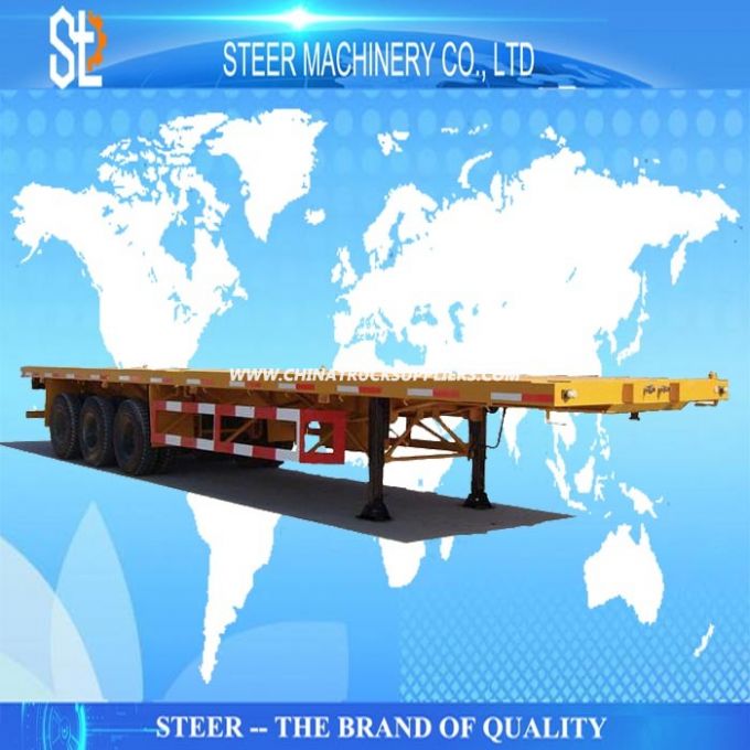 3 Axle Container Transporting Container Truck Trailer for Sale Images 1