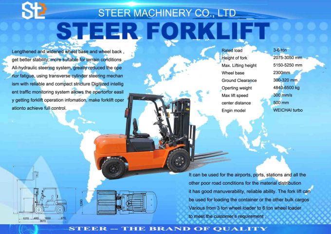 Heavy Cargo Lifting Forklift Wheel Loader for Discharging 