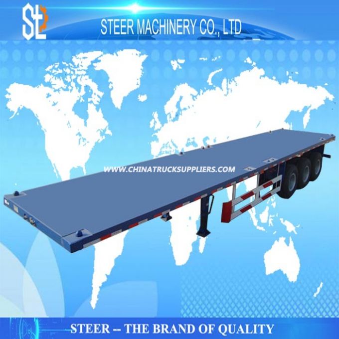 Container Trailer Chassis Semi Trailer Truck with Good Price Images 1