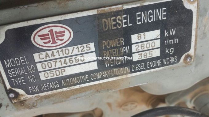 FAW Diesel Engine Ca4110/125 00714690 