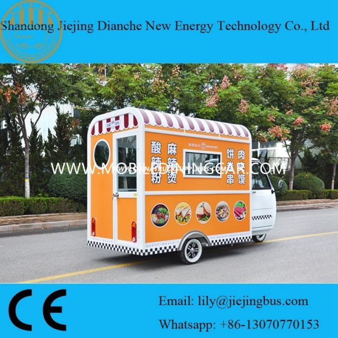 Food Cart Motor Tricycle with Encloed Cargo Box Ce Approved 