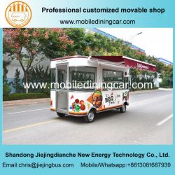 Beautiful Four Wheels Mobile Elelctric Fast Food Truck with Ce