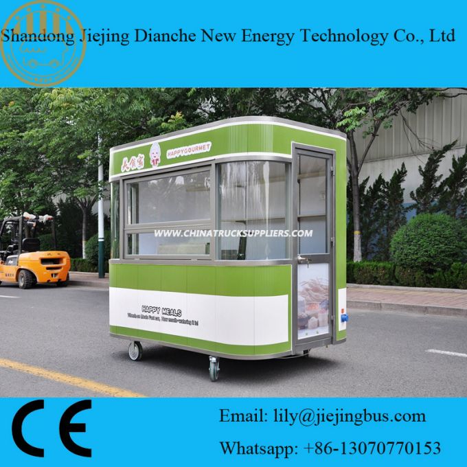 Multifunctional Small Vendors Need Food Van with Stainless Steel Working Bench 