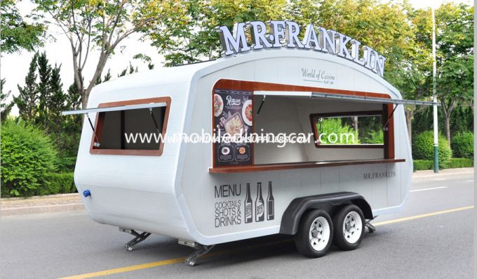 Customized BBQ Street Vending Mobile Food Cart with Fashionable Outlook 