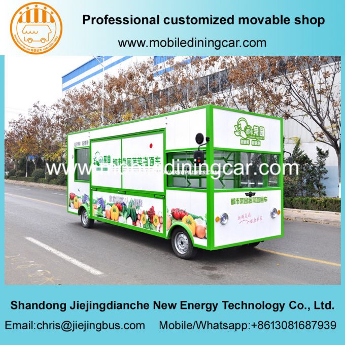 Four Wheels Food Cart for Selling Fruits with Good Design 