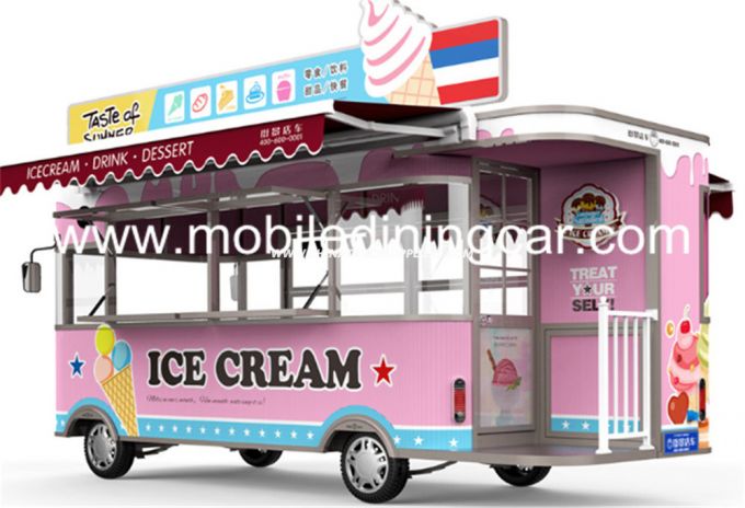 Chinese Mobile Fast Food Vending Van/Commercial Street Food Cart Images 1