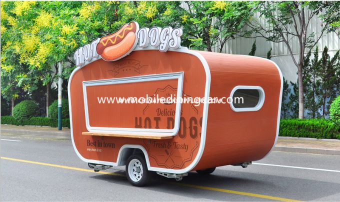 Cusromized Designed Food Service Trailer with Orange Color (CE) 