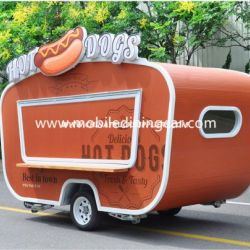 Cusromized Designed Food Service Trailer with Orange Color (CE)