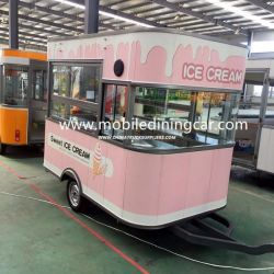 Pink Color Mobile Catering Trailer with Insulation Material