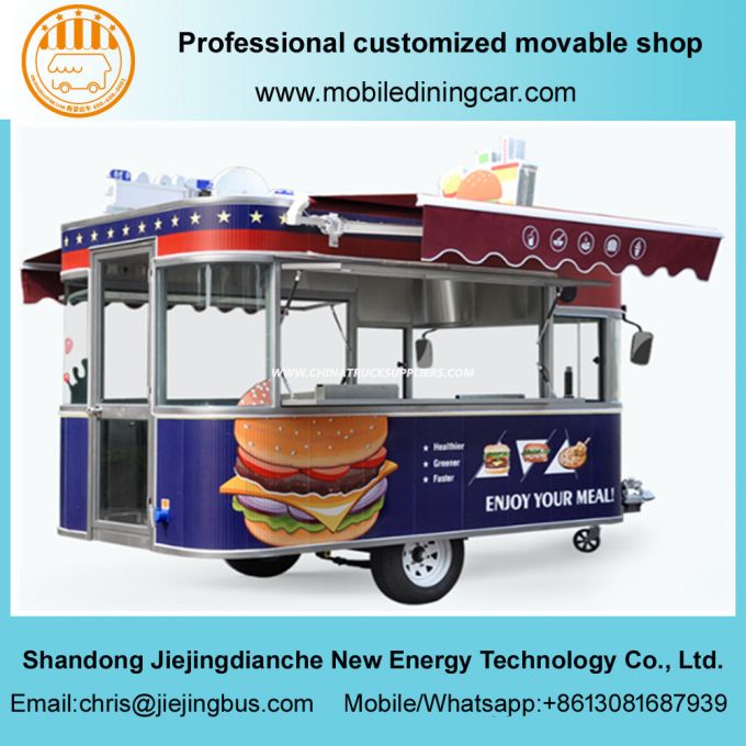 Most Popular Mobile Food Cart/ Street Food Trailer 