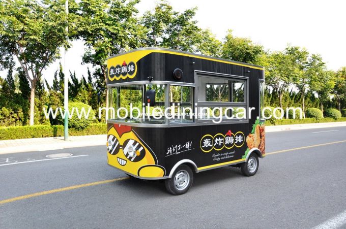 Good Quality Four Wheel Mobile Food Cart for Sale 