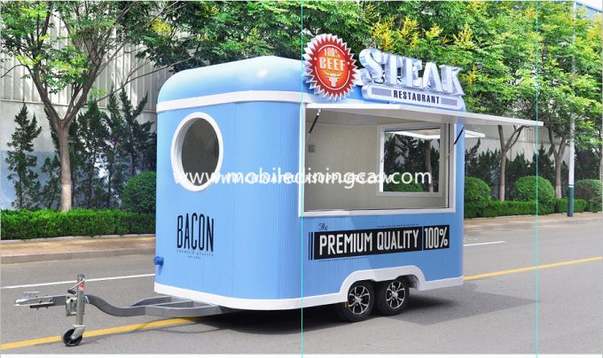 Steak Dining Car Burger Stall Gelato Cart Manufacturer with Wheels 