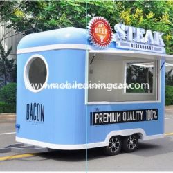 Steak Dining Car Burger Stall Gelato Cart Manufacturer with Wheels