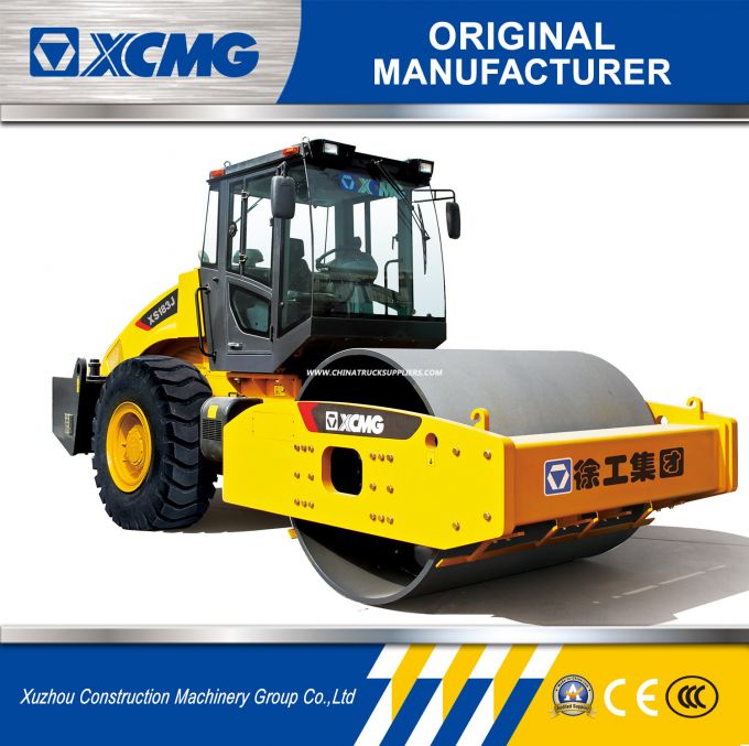 XCMG Official Manufacturer Xs122 12ton Single Drum Road Roller Compactor Images 1