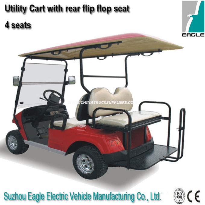 Electric Utility Car (EG2028KSZ, 4-Person, with Rear Flip-Flop Seat) 