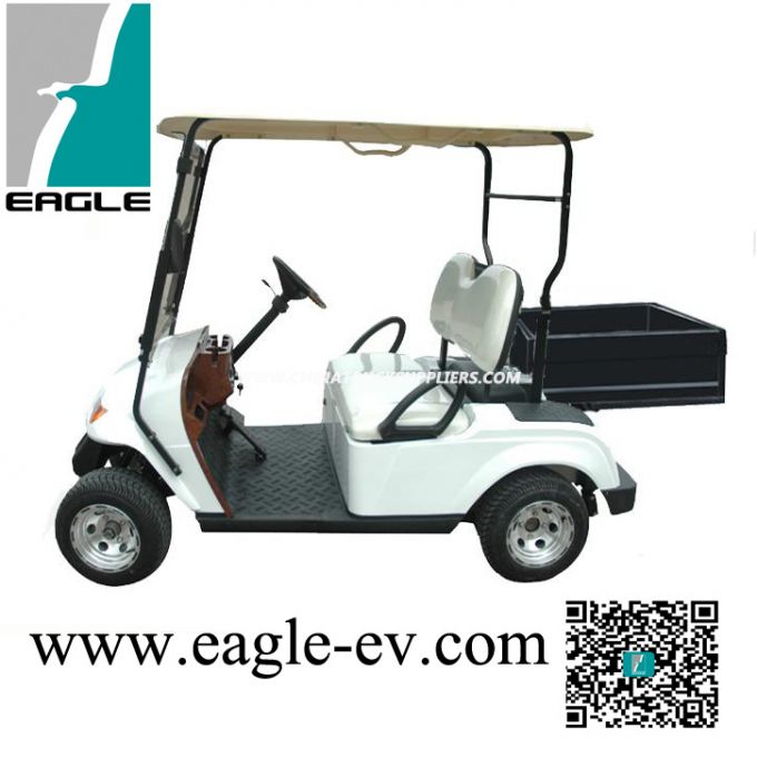 Utility Golf Car, 2 Seats Electric Golf Cart, Steel Cargo Box 